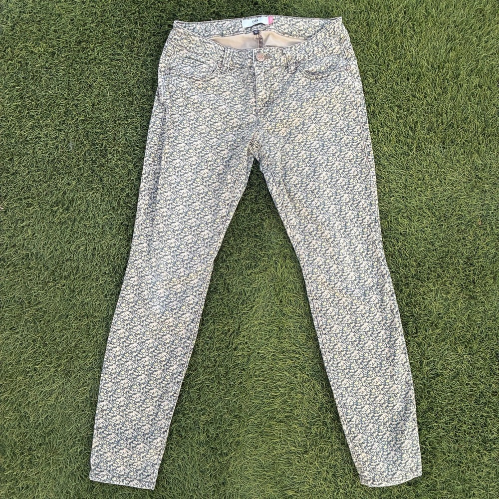 Cabi Jeans Women's 6 29x29 Skinny Floral Print Stretch Denim Pants Y2K 90s